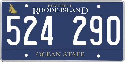 RI license plate 524290