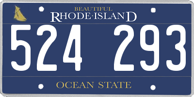 RI license plate 524293
