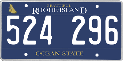 RI license plate 524296