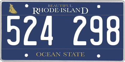 RI license plate 524298