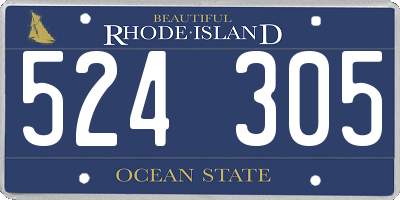 RI license plate 524305