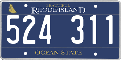 RI license plate 524311