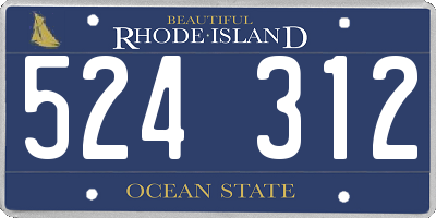 RI license plate 524312