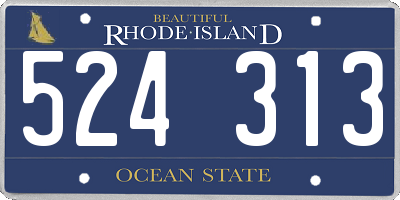 RI license plate 524313