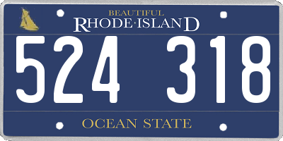 RI license plate 524318