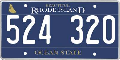 RI license plate 524320