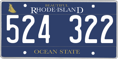 RI license plate 524322