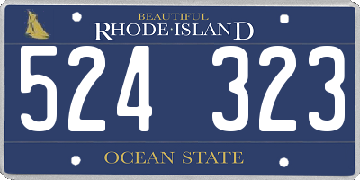 RI license plate 524323