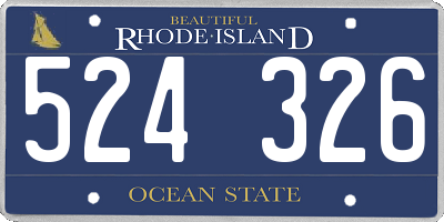 RI license plate 524326