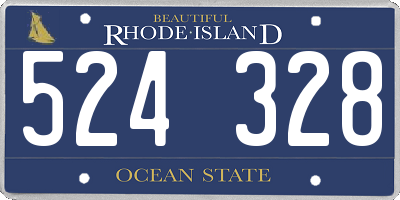 RI license plate 524328