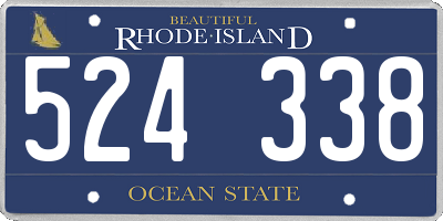 RI license plate 524338