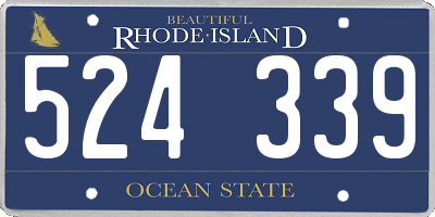 RI license plate 524339