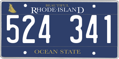 RI license plate 524341