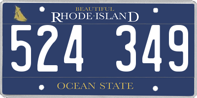 RI license plate 524349