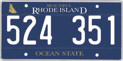 RI license plate 524351