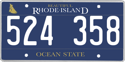 RI license plate 524358