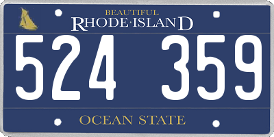 RI license plate 524359