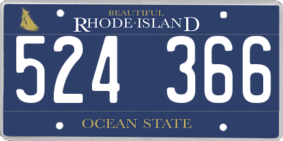 RI license plate 524366