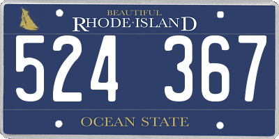 RI license plate 524367