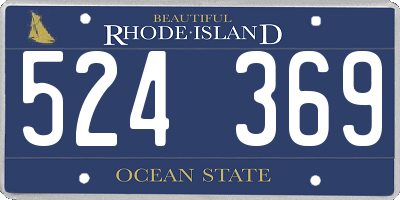 RI license plate 524369