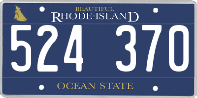 RI license plate 524370