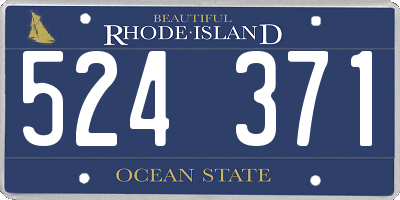 RI license plate 524371