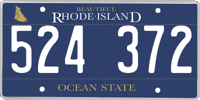 RI license plate 524372