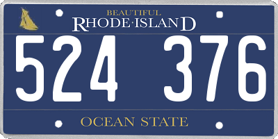 RI license plate 524376