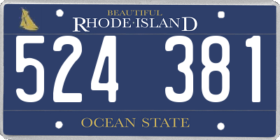RI license plate 524381