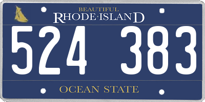 RI license plate 524383