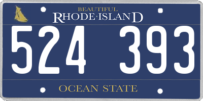 RI license plate 524393