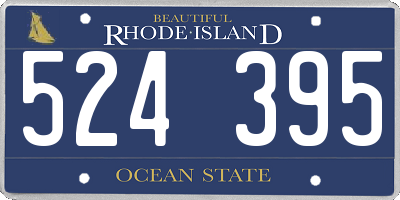 RI license plate 524395