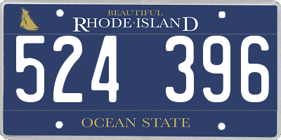 RI license plate 524396
