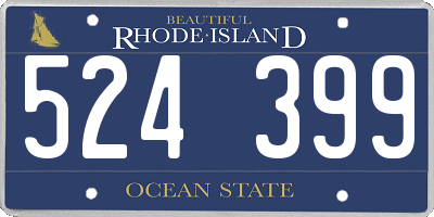 RI license plate 524399