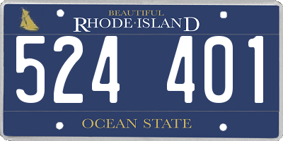 RI license plate 524401