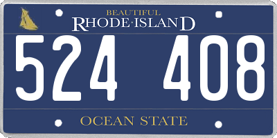 RI license plate 524408