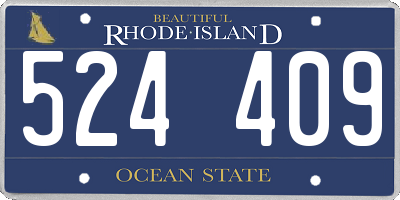 RI license plate 524409