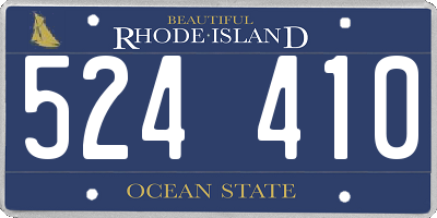 RI license plate 524410