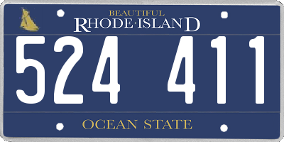 RI license plate 524411