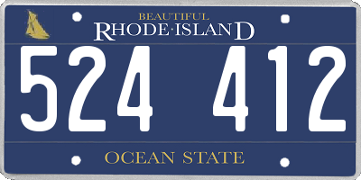 RI license plate 524412