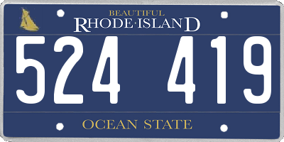 RI license plate 524419