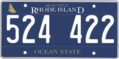 RI license plate 524422