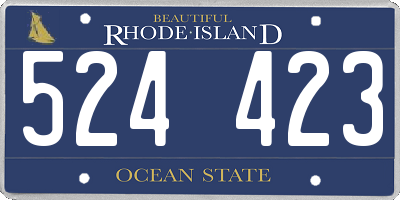 RI license plate 524423