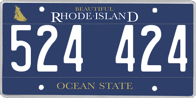 RI license plate 524424