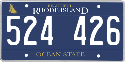 RI license plate 524426