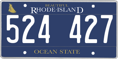RI license plate 524427