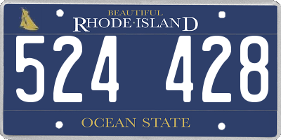 RI license plate 524428