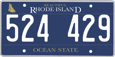 RI license plate 524429
