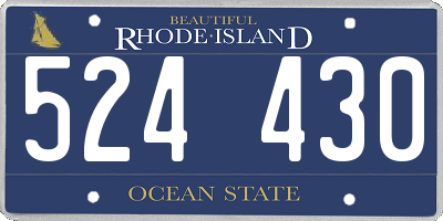 RI license plate 524430