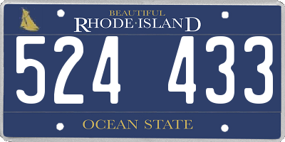 RI license plate 524433
